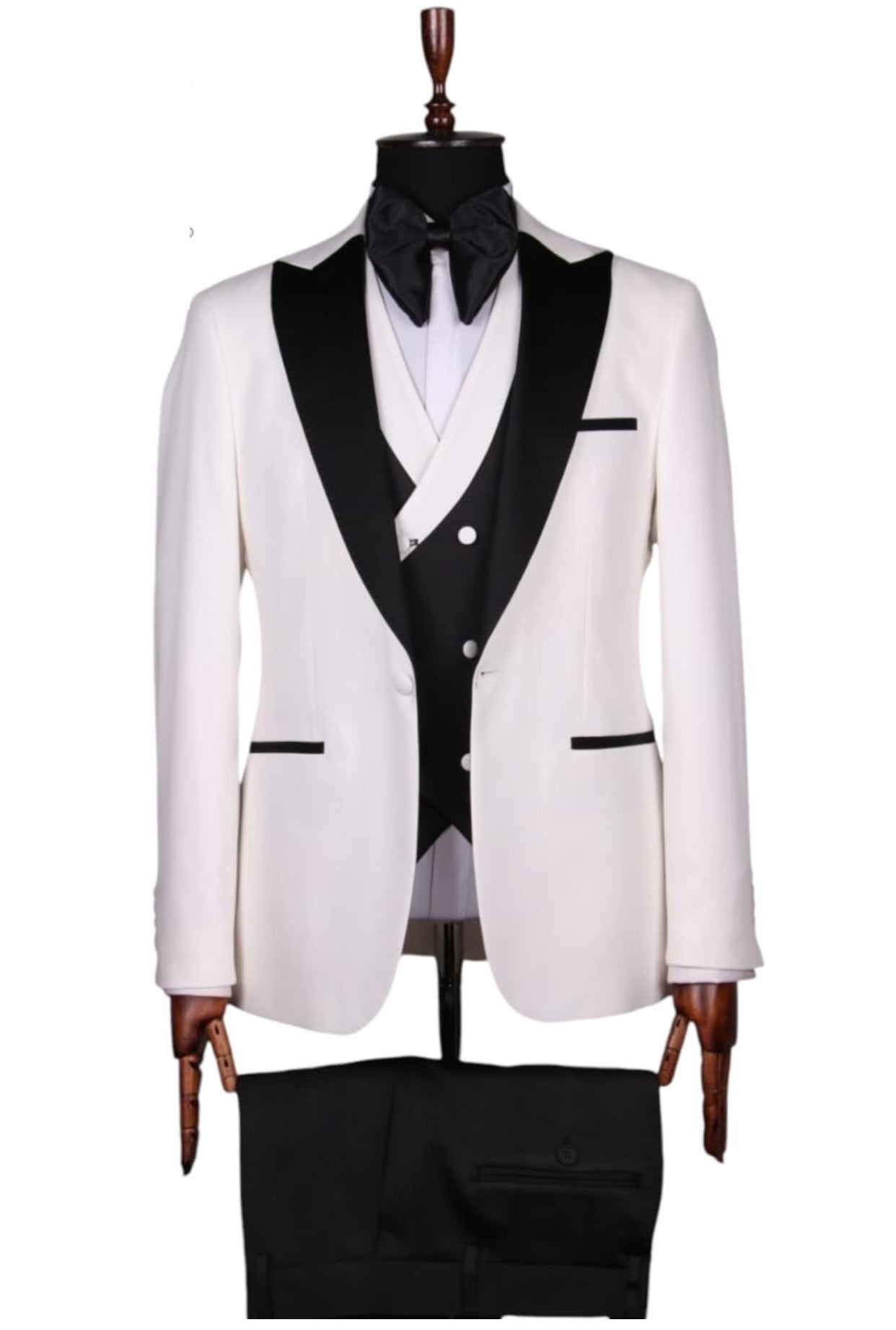 WHITE TUXEDO SLIM FIT THREE-PIECE SUIT