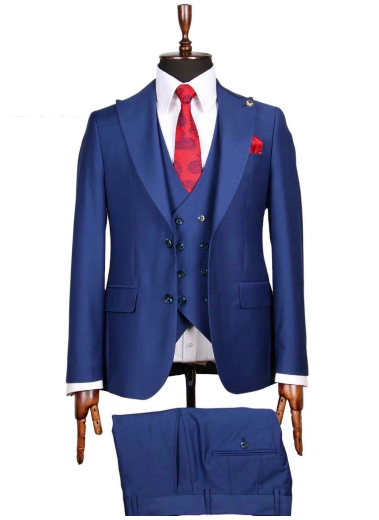 ROYAL BLUE SLIM FIT THREE-PIECE SUIT