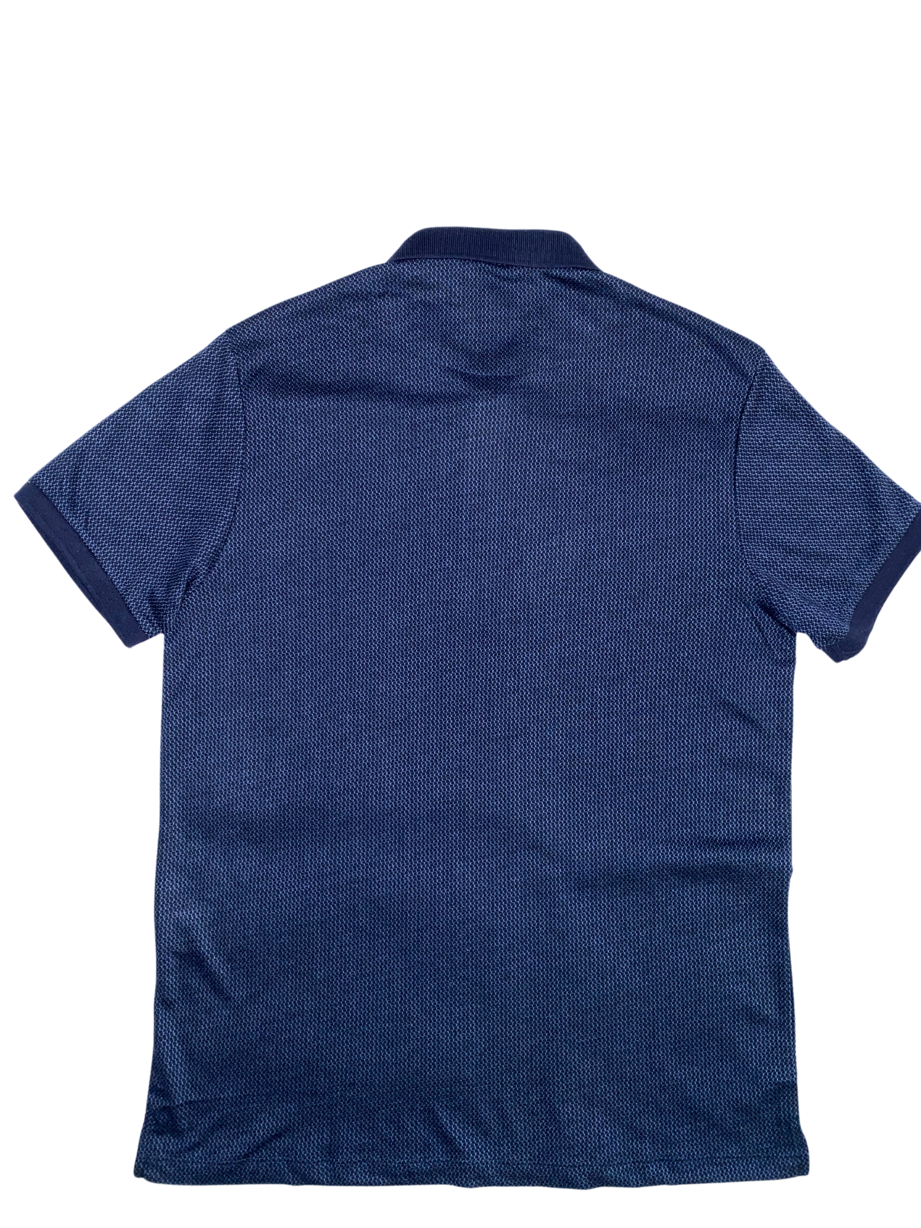 Navy Blue Polo Shirt with Subtle Design